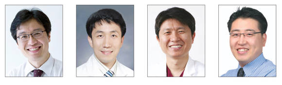 좌로부터 박창진, 옥용주, 장명조, 정기춘 원장