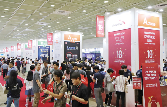 신흥이 지난 8월 31일부터 9월 1일까지 양일 간 서울 COEX에서 열린 GAMEX 2019에서 가을맞이 시원한 이벤트로 가득한 DV WORLD를 선보였다.<신흥 제공>