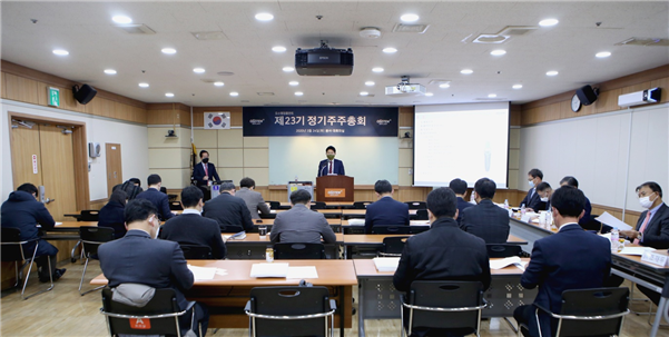 오스템임플란트가 지난 3월 24일 서울 가산동 본사에서 제23기 정기주주총회를 개최했다.<오스템 제공>