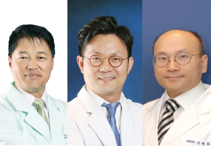 왼쪽부터 강충규, 김진구, 김영진 원장