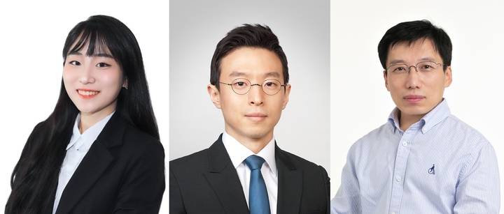 한림대학교성심병원 구강악안면외과 연구팀. 사진 왼쪽부터 조란영 전공의, 변수환 교수, 양병은 교수 <한림대학교성심병원 제공>