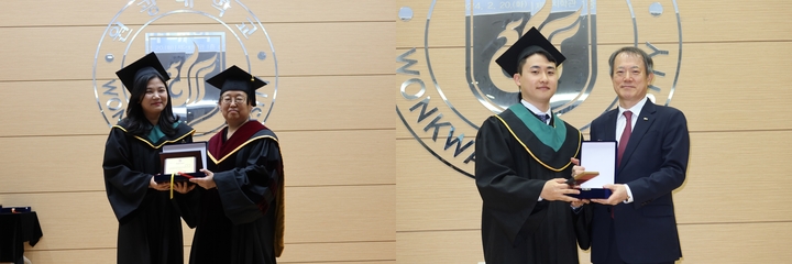 학장상, 협회장상 수상자들이 기념촬영을 했다. <전수환 기자>