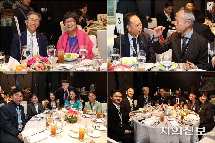 각국 대표단이 코리아 런치에 참가해 만찬을 즐겼다.<정현중 기자>