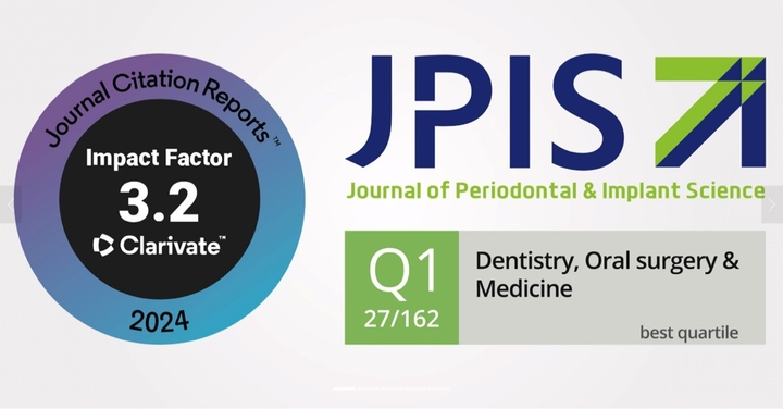 ‘Journal of Periodontal and Implant Science’가 최근 발표된 2024년 피인용지수(IF)에서 3.2점을 기록했다.