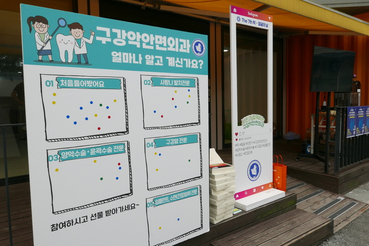 양악 수술, 사랑니 발치, 구강암 등 구강악안면외과에 대한 지식을 묻는 설문 참여시 경품을 증정하는 이벤트도 있었다.