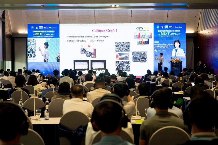 덴티움 베트남 법인은 ‘VIDEC Exhibition 2025’에서 ‘Dentium VIDEC Forum’을 열어 자사 제품에 대한 임상강의를 제공했다. <덴티움 제공>
