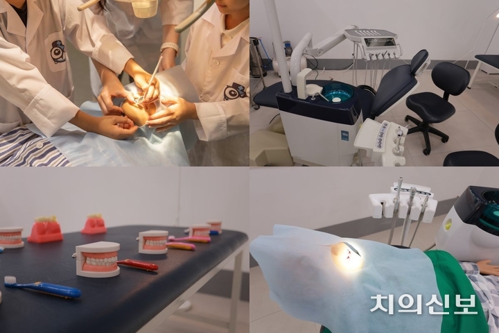 체험실은 실제 치과 진료실을 옮겨놓은 듯한 모습이다.