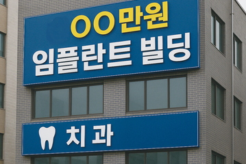“OO만원 임플란트 빌딩” 건물명이 광고? 논란 확산